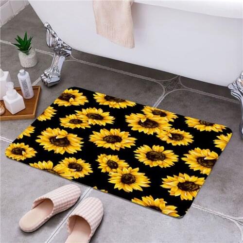 Sunflower Entrance Door Floor Mat Door Mat Non-Slip Foot Pad Home Welcome Carpet For Hallway Bath Kitchen Doormat