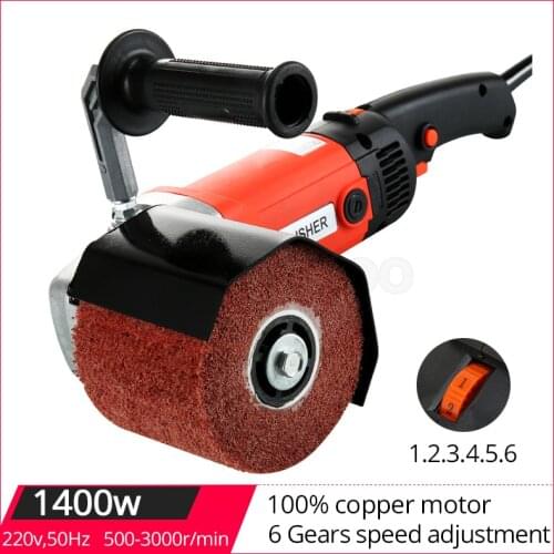 Burnishing Polishing Machine 1400w 3000rpm Industrial Polisher Sander Wire Drawing Machine For Metal Wood Ceramic Tile Polishing