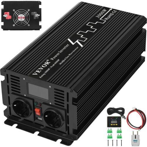 Voltage converter 24V 230V inverter LCD cable built-in remote control