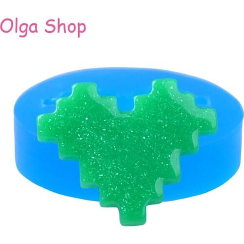 PYL671 32.9mm Heart Silicone Mold - Jewelry Making Sugarcraft, Fondant, Icing, Candy, Gum Paste, Resin, DIY Handmade, Chocolate