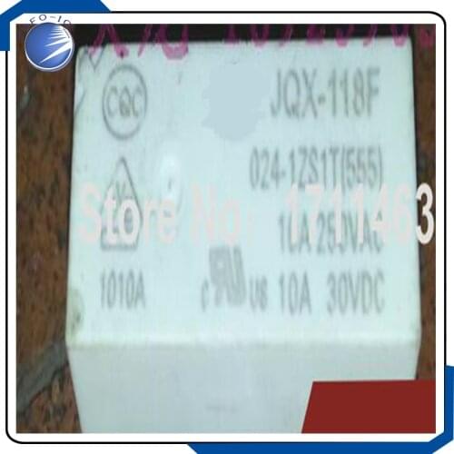Free Shipping 10PCS Used relay JQX-118F 024-1ZS1T (555) 118F-1C-24V YF0923