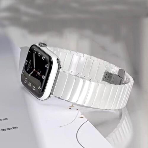 Bands for apple watch 44mm 40mm 42mm 38mm band Ceramic luxury strap for iwatch SE apple watch series 6 5 4 3 wrist Bracelet