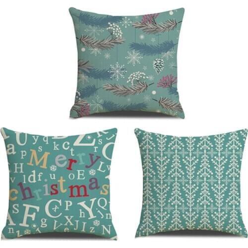 Christmas Cartoon Old Man Snowflake Linen Hug Pillowcase Office Living Room Sofa Hug Pillowcase Home Decoration Supplies