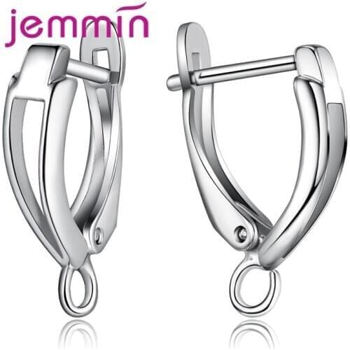 Real 925 Sterling Silver Earring DIY Connector Earring Making Jewelry Accessories Women Girls Daily Supplies