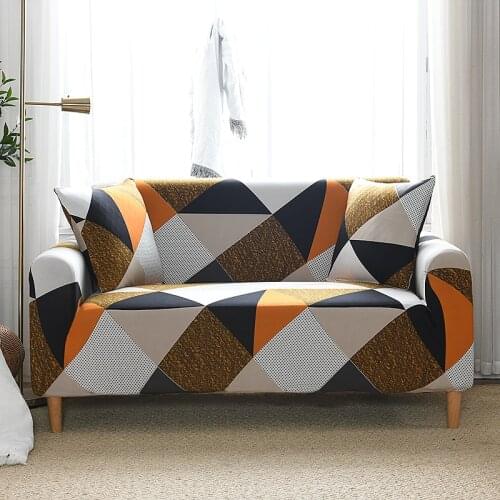 Waterpoof Stretch Sofa Cover Elastic Printed Slipcovers Sofa Cover for Living Room Couch Cover Armchair Cover 1/2/3/4-seater