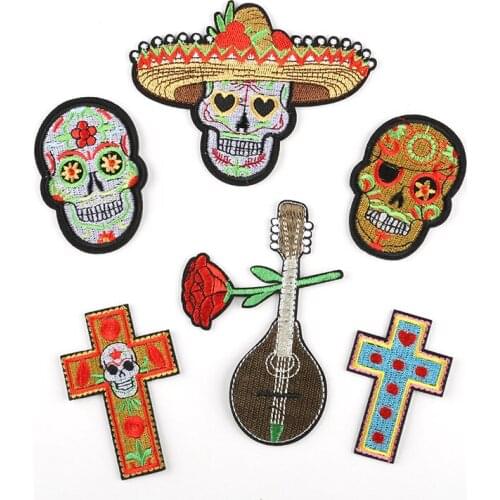 High Quality Fashion Cool Skull Ghost Head Embroidery Badge Cap Badge Patch Stickers DIY Clothing Accessories