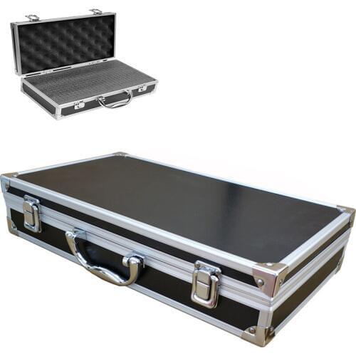 360x200x75mm Portable Aluminum Toolbox equipment Instrument case Outdoor box Storage Tool Box with Pre-cut sponge Lining