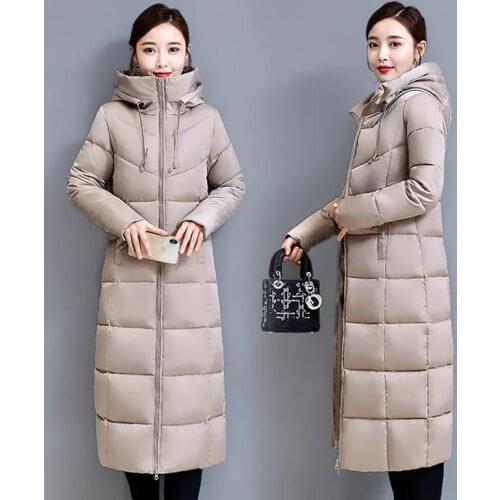 Plus size Winter Jackets Women Thicken Warm Cotton Coats Hooded Down Jacket Parka Female Long Cotton-padded Coat Jacket Overcoat
