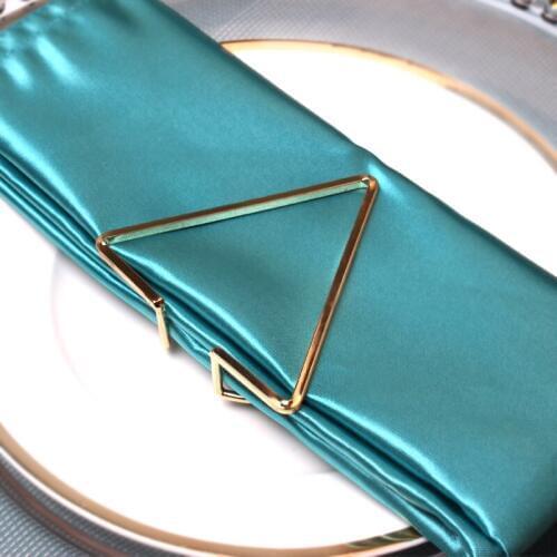 Gold Plating Geometry Copper Napkin Ring Set Of 4 Piece Modern Simple Metal Wire Napkin Storage Rack Home Tabletop Decor Holder