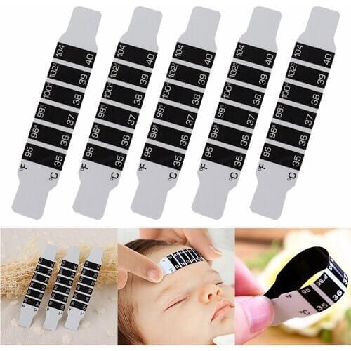 Baby Thermometer Fever Strip Reusable Infant Child Forehead Temperature Monitors Band Adult Check Scan Health Care 1/5/10/20pcs