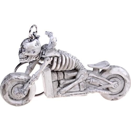 1pc Skull Motorcycle Toy Gift Skull Keychain Vintage Rubber Devil Death Monster Pirate Trinket Motor Car Toy High Quality New