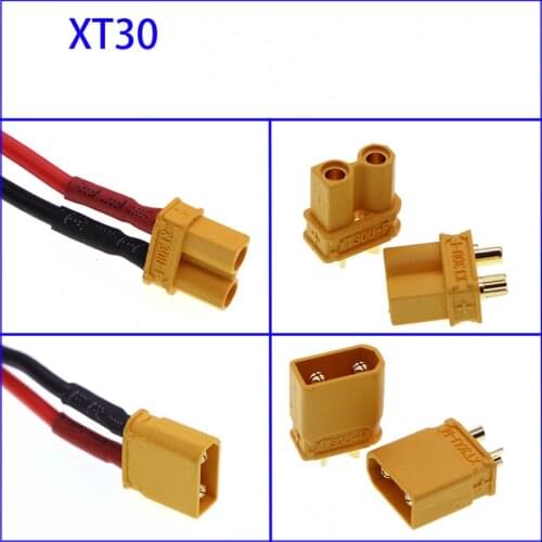100cm XT30U XT30 Male Female Plug 18AWG Cable for Section Board Soldering ESC 2S Lipo Battery For RC Models Parts Accs