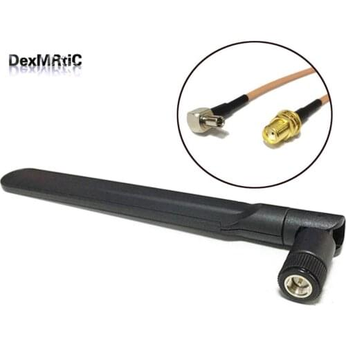 2.4GHz/5.8Ghz 8dBi Omni WIFI Antenna Dual Band With SMA Male Connector + SMA Female Connector Switch TS9 Male Connector RG316