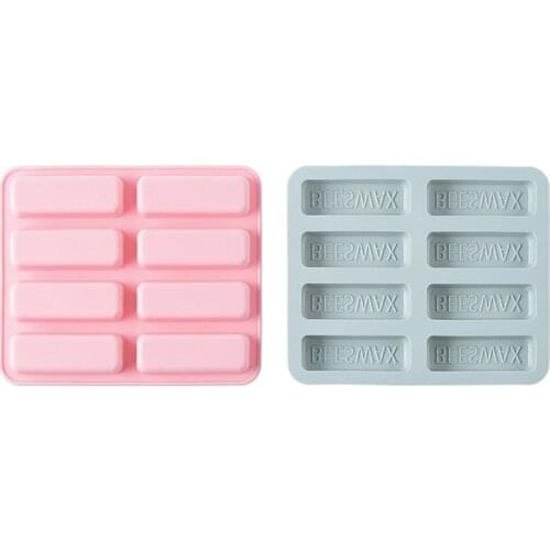 8-Beeswax Gold Bar Chocolate Mold Silicon Mold for Fondant Cake Molds Handmade Soap Mold DIY Baking Tool Kitchen Accessories