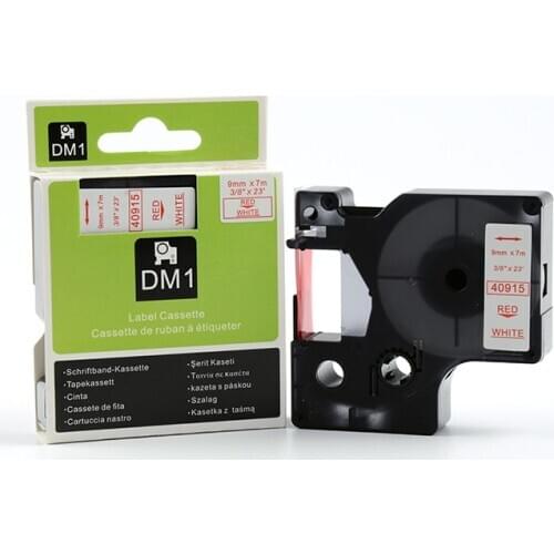 9mm red on white compatible labeling tape 40915 for dymo d1 labeller