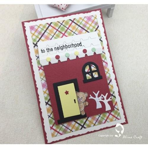 AlinaCraft METAL CUTTING DIES building-up house door tree Scrapbooking paper craft cutter mould blade punch die cut stencils