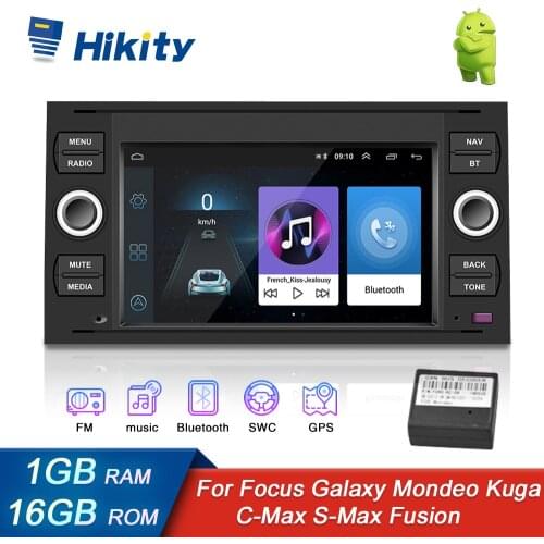 Hikity Canbus Navigation GPS Android Car Multimedia Video Player 2 Din Car radio For Ford/Focus/S-Max/Mondeo 9/GalaxyC-Max