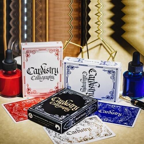 Cardistry Calligraphy Art Flower Cut Collection Poker Playing Cards Maigc Props