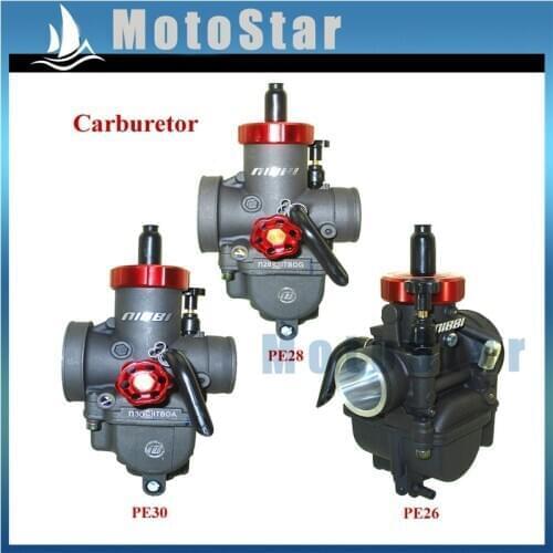 NIBBI PE26/PE28/PE30 Racing Carburetor For Pit Dirt Bike ATV Quad Moped Scooter