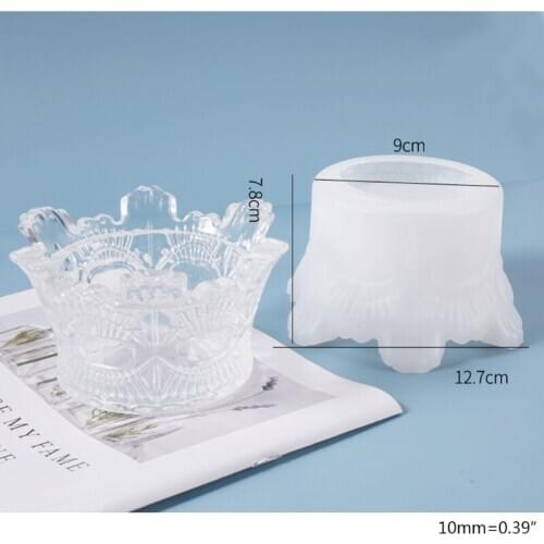 Crystal Epoxy Resin Mold Crown Storage Box Organizer Casting Silicone Mould DIY Crafts Container Making Tool