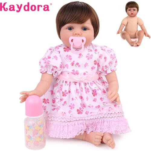 55cm Soft Silicone Reborn Baby dolls Cute Menina Playmate Adorable Toddler Alive Bebe Bonecas girl Play Toys Kids Birthday Gifts