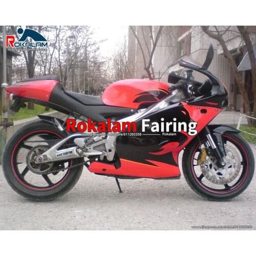 Motorcycle Cowl For Aprilia RS125 2001 2002 2003 2004 2005 RS-125 01-05 Black Red Aftermarket Motorbike Bodyworks