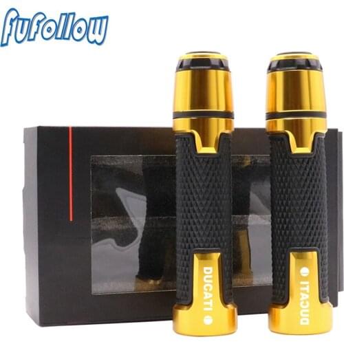 7/8"22MM Handlebar Grips End Cover Fits For FOR DUCATI Hypermotard Monster 796 696 695 CNC Motorcycle Handle ends Grip Ends Plug