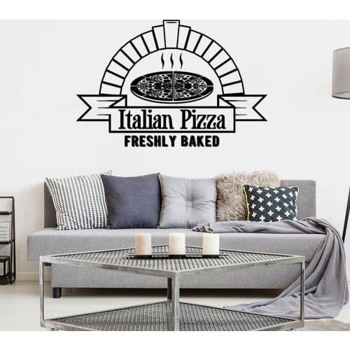 Pizzeria Wall Decals Pizza Store Pizzeria Italian Creative Restaurant Home Furnishing Decorative Window Door Stickers DW8676