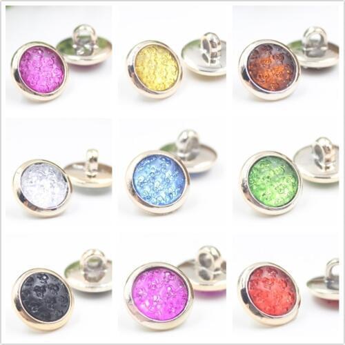 OOOT BAORJCT 154467 ,13mm Plastic Rose gold Buttons, Beads combination button,50pcs,clothing accessories, DIY handmade materials