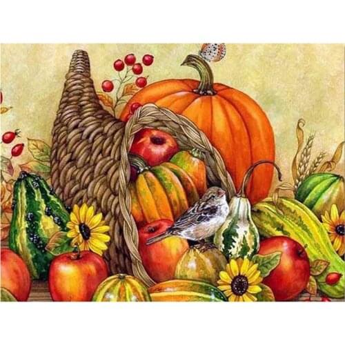 Full Square/Round Diamond Painting Kitchen Bread Cake Fruit Landscape Handmade Gift Diamond Embroidery Home Decoration