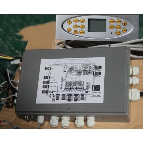Full set 15key yellow keypad and control master box for winer and hotpool amc spa tub, spa server control system for AMC spa