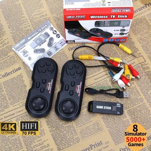 Portable 4K TV Video Game Console With 2.4G Wireless Controller Support 5000 Classic Games Retro Game Console