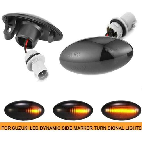 2Pcs Sequential Blinker LED Indicator Light for Suzuki Vtarai SX4 S-Cross GL EY GY Swift RZ AZ FZ NZ MZ EZ Jimny Arena Alto