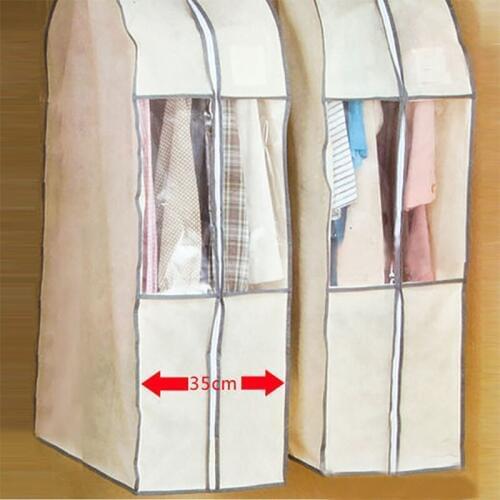 Storing Clothes for Home Garment Suit Coat Dust Cover Protector Wardrobe Storage Bag Case Organizador Non-woven Craft FC75