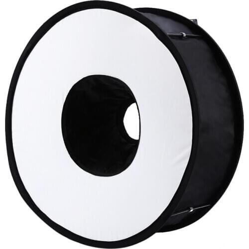 45cm Foldable Ring Speedlite Flash Diffuser Macro Shoot Round Softbox for Canon Nikon Sony Pentax Godox Speedlight