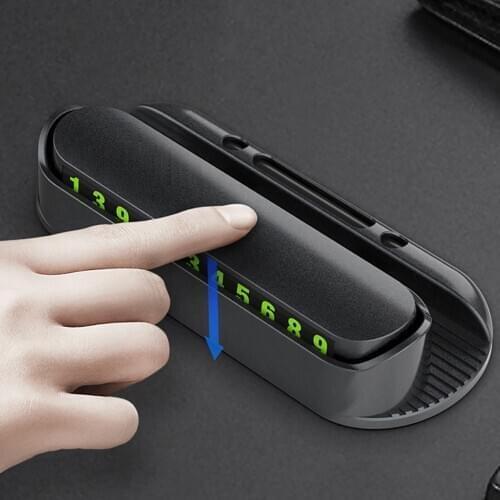 Car Styling Automotive Phone Holder Luminous Hidenable Temporary Parking Card with Air Freshener Auto Telephone Number Sticker