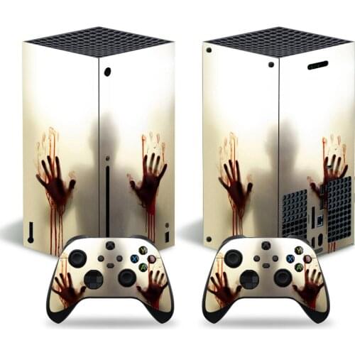 Blood Fingerprints Style Skin Sticker Decal Cover for Xbox Series X Console and 2 Controllers Xbox Series X Skin Sticker Viny 1