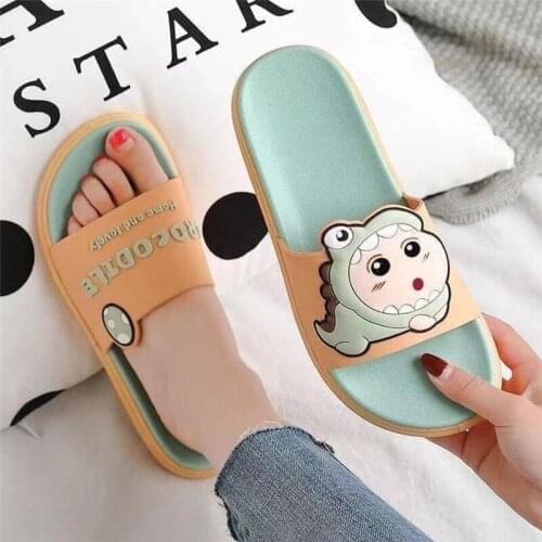 Cartoon Slippers Women Summer Breathable Home Shoes Lady Girl Comfortable Slides Indoor Rubber Slippers for Bathroom Shower