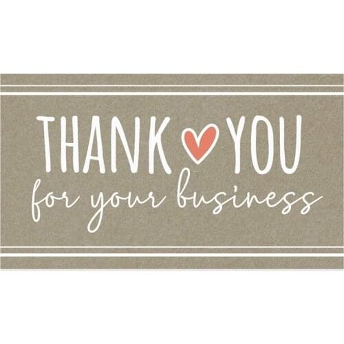 30pcs Thank You for Your Business Cards Rustic Style Business Card 3.5" x 2" Sized Crafter & Maker Thank You Flat Cards1