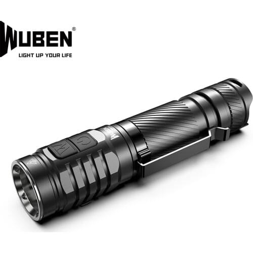 WUBEN TO46R High Color Flashlight Led Flashlight 1000 Lumens IP68 with Rechargeable 18650 Li-ion Battery