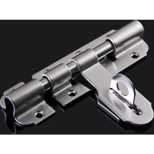 High Quality 2PCS/LOT 4Inch Stainless Steel Door Bolt Lock Security Gate Door Barrel Bolts Hasp Door Latch Catch Lock