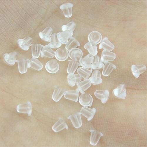 500pcs 5x3mm Plastic Earring Back Plug Cap Nail Accessories Anti-Allergic Anti-Inflammatory DIY Jewelry Accessories