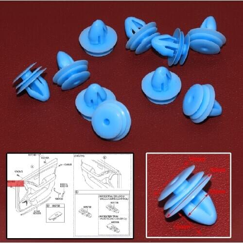 JEAZEA 10X Car Trim Panel Clips Fastener Rivet Retainer 82315-27000 For Hyundai Azera Elantra Sonata Tucson Kia Optima Sportage