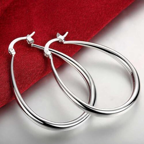 N925 - Jewelry Glossy N925 - Circle Earrings Womens Best Gifts Wholesale High Quality Jewelry e080igh Quality Jewelry