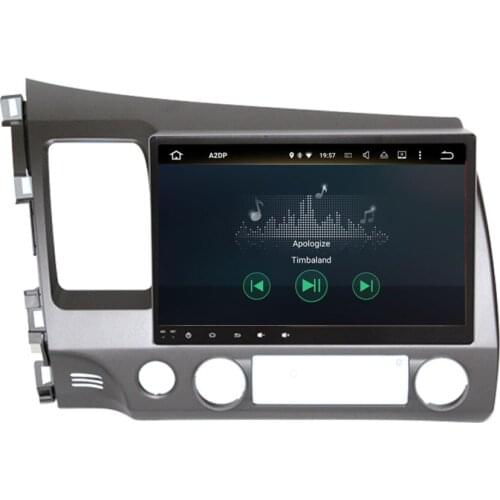 10.1 Inch 4GB RAM Android 8.0 IPS Screen Car GPS Navigation For Honda Civic Left Hand Drive 2006-2011 Radio Bluetooth Wifi DAB
