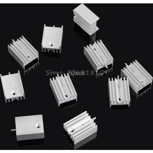 10Pcs Aluminum Heatsink Transistor Radiator With Needle For Transistors TO-220 Whosale&Dropship