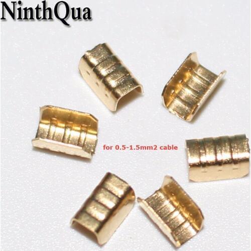 200pcs U Type Car Wiring Harness Terminal Connectors Copper Joint Terminals for 0.5-1.5mm2 cable etc