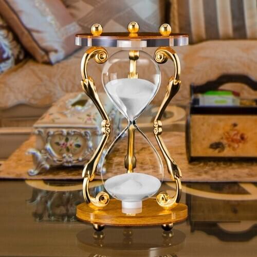 30 Minutes European Style metal Hourglass Timer Home bedroom Ornaments Decoration Romantic Valentines Day Gift for girlfriend