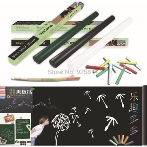 300PCS/lot 45*200cm Functional Erasable Whiteboard/Blackboard Removable DIY Home