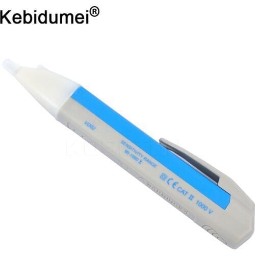 Kebidumei Safe Non-Contact Detection Electric Voltage Volts Detector Tester Sensor Pen Stick AC 90~1000V LED Buzzer Alarm